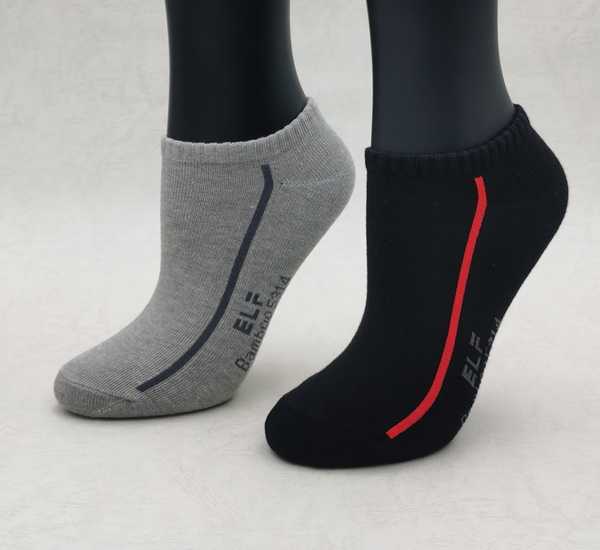 奈米竹炭船形線條除臭襪